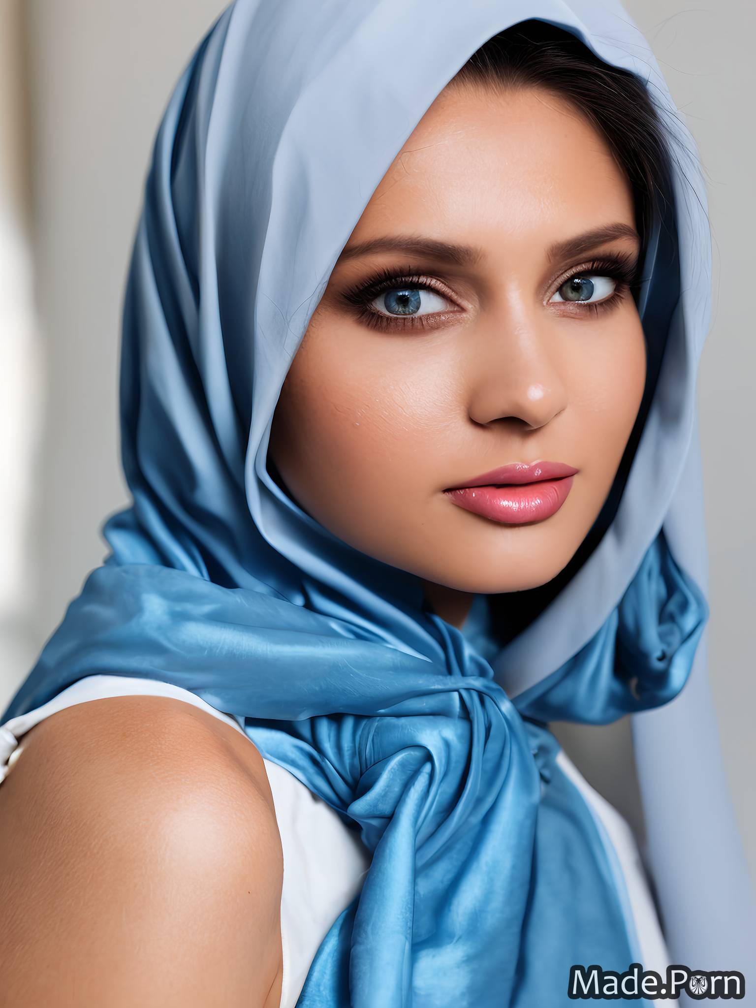 silk cumshot 20 ahegao facial woman scarf